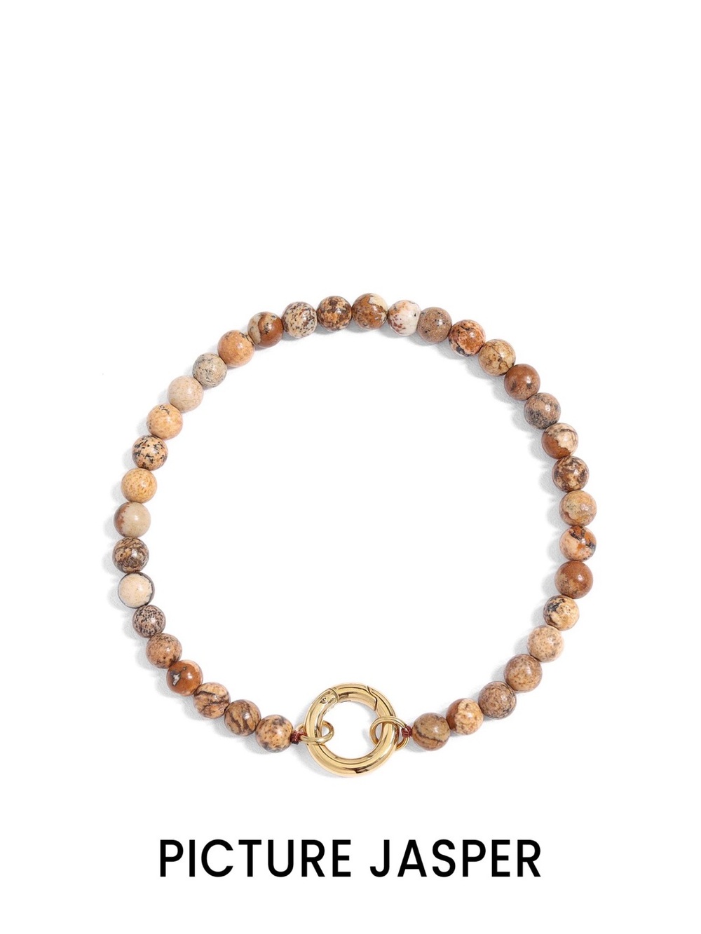 Picture Jasper Beaded Necklace with Gold Toggle - Picture 2 of 2